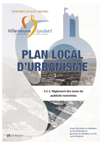 Réglement des zones de publicité restreintes - Villeneuve