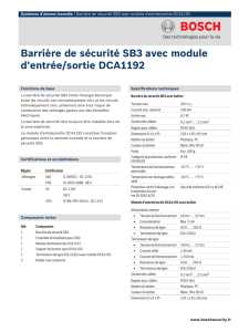Barrière de sécurité SB3 avec module d`entrée/sortie DCA1192