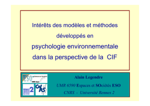 psychologie environnementale dans la perspective de la CIF