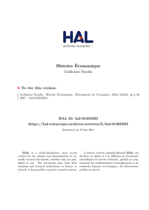 Histoire Économique - Hal-SHS