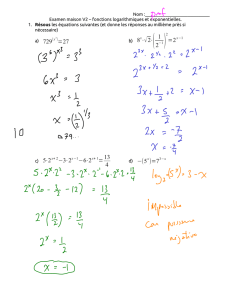 c) 5⋅2x+ 2−3⋅2 x−1−6⋅2 13 4 d) −(5 )=7
