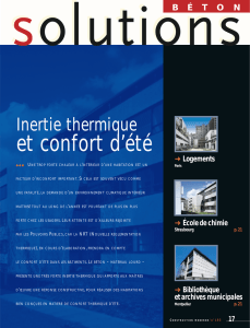 Inertie thermique et confort d`été