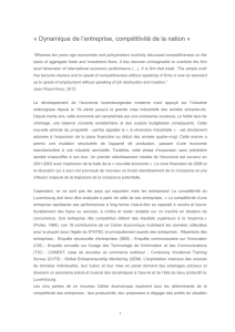 « Dynamique de l`entreprise, compétitivité de la nation »