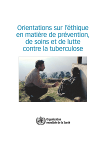 Orientations sur l`éthique en matière de prévention, de soins et de