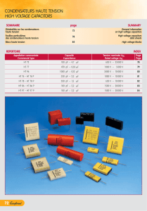 condensateurs haute tension high voltage capacitors