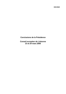 Conclusions de la Présidence Conseil européen de Lisbonne 23 et