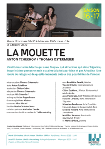 LA MOUETTE - Théâtre de l`Archipel
