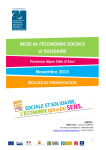 articipez au Mois de l`Economie Sociale et Solidaire 2013