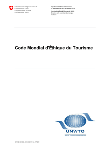 Code Mondial Ethique du tourisme