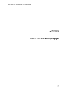 ANNEXES Annexe 1 : Etude anthropologique - Hal-SHS