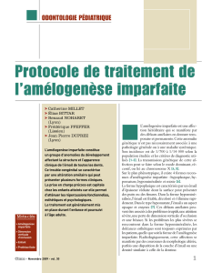Amélogénèse imparfaite : protocole de traitement d`un cas (PDF