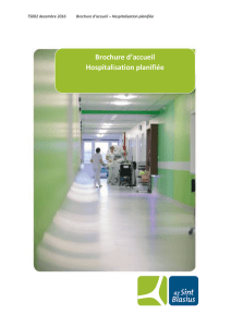 Brochure d`accueil Hospitalisation planifiée - az Sint