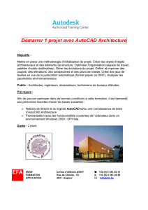 Programme_Démarrer 1 projet avec AutoCAD Architecture