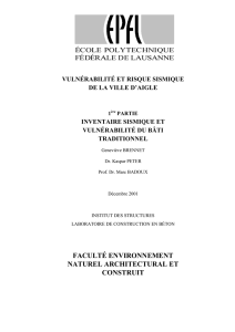 Inventaire sismique et vulnérabilité du bâti traditionnel - ibeton