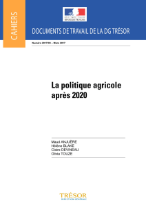 La politique agricole après 2020