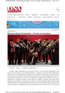Wonder Brass Ensemble : 10 ans en musique - E