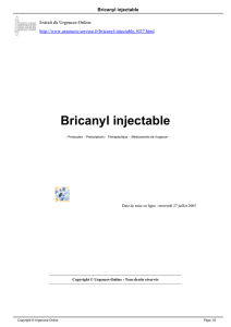 Bricanyl injectable - Urgences