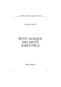 petit lexique des mots essentiels