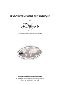 Le Gouvernement Britannique et le Djihad
