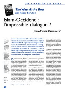 Islam-Occident : l`impossible dialogue ?