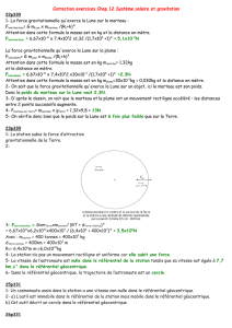 Correction exercices Chap 12 Système solaire et gravitation 22p330 1