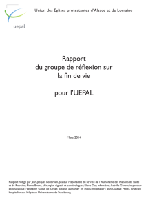 Rapport du groupe de réflexion sur la fin de vie pour l`UEPAL