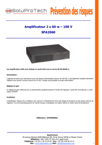 Amplificateur 2 x 60 w – 100 V SPA2060