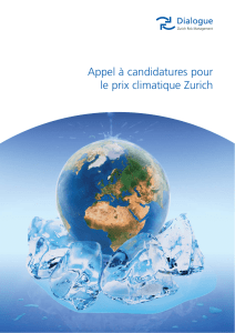 Brochure - Appel à candidatures pour le prix climatique Zurich [PDF