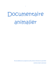 Documentaire animalier - Ecole publique de Coatréven