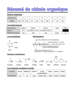 Nomenclature Des Molécules Organiques Chimie Organique