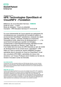 HPE Technologies OpenStack et Cloud/NFV