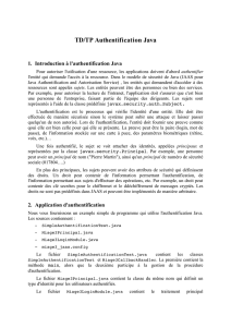TD/TP Authentification Java