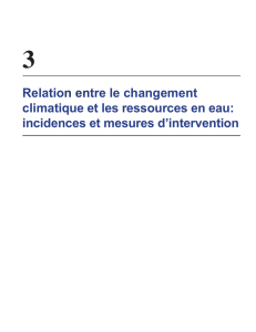 relation entre le changement climatique et les ressources en