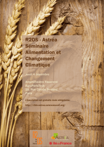 R2DS - Astréa Séminaire Alimentation et Changement Climatique
