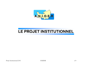 le projet institutionnel