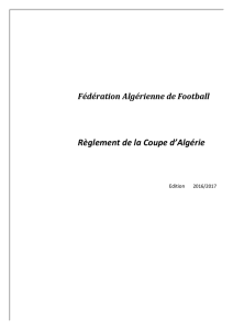 Règlement de la Coupe d`Algérie