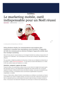 Le marketing mobile, outil indispensable pour un Noël réussi, Le
