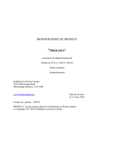 monographie de produit prolopa