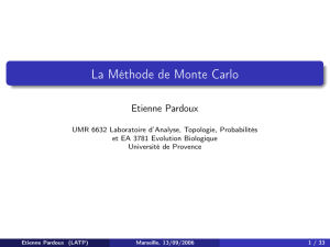 La Méthode de Monte Carlo - Institut de Mathématiques de Marseille