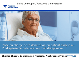 Prise en charge de la dénutrition du patient dialysé ou l - Fhp-MCO