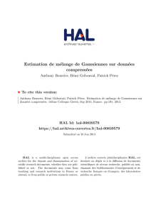 Estimation de mélange de Gaussiennes sur données