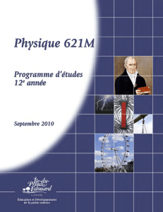 Physique 621M Programme d`études