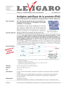 Antigène spécifique de la prostate (PSA)