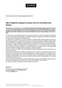Marc Engelhard désigné nouveau chef du marketing chez Globus