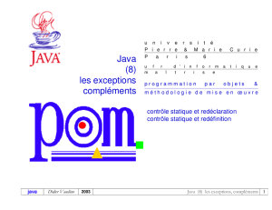 Java (8) les exceptions compléments