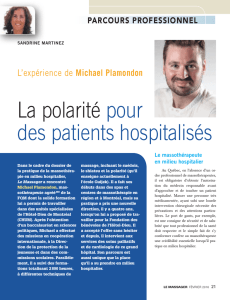 La polarité pour des patients hospitalisés