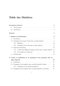 Table des Matières