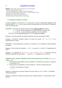 Equations de droites (PDF