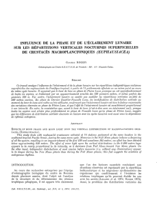 Influence de la phase et de l`éclairement lunaire sur les répartitions