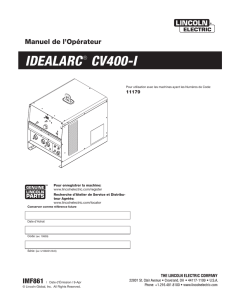 idealarc® cv400-i - Lincoln Electric